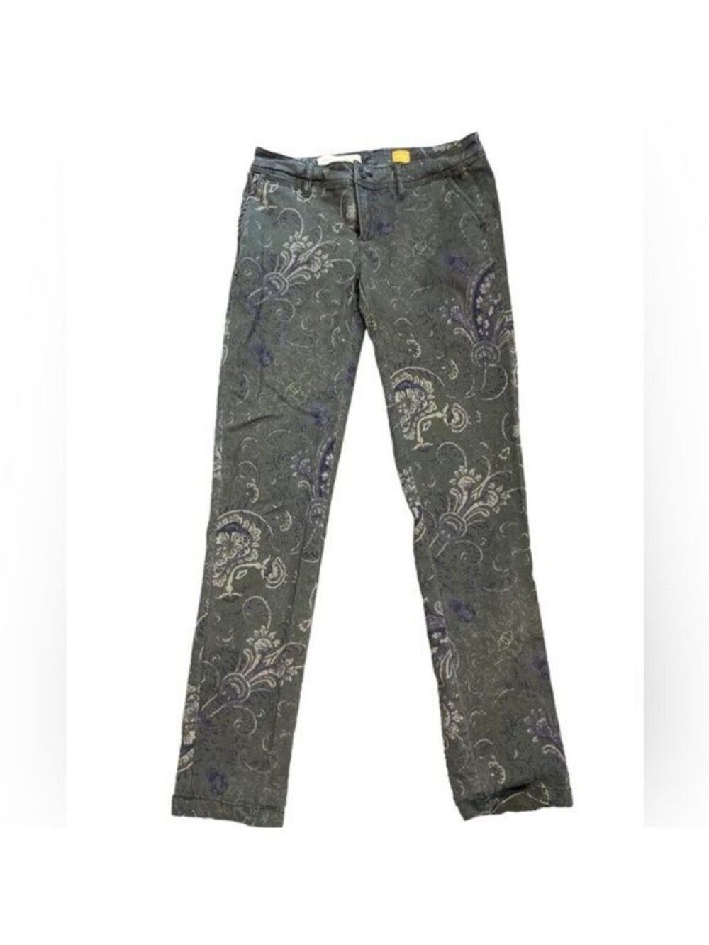 Anthropologie Pilcro Women’s Pants Size 25 Hyphen Chinos Green Paisley